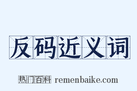 反码近义词是什么意思的图片